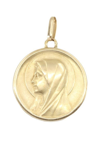 Pendentif MÉDAILLE VIERGE ANCIENNE NACRE 58 Facettes 053191