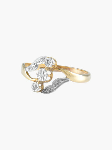 Bague Or Jaune / Diamants / 55 BAGUE "EVA" OR & DIAMANTS 58 Facettes BO/220010 NSS