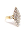 Ring 54 Marquise ring in two golds, diamonds 58 Facettes 0050XC