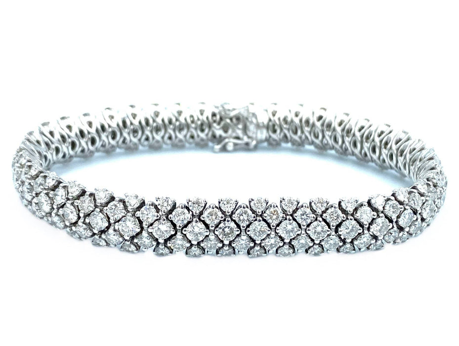 Bracelet MONTEGA - Bracelet Ruban or blanc et diamants 58 Facettes