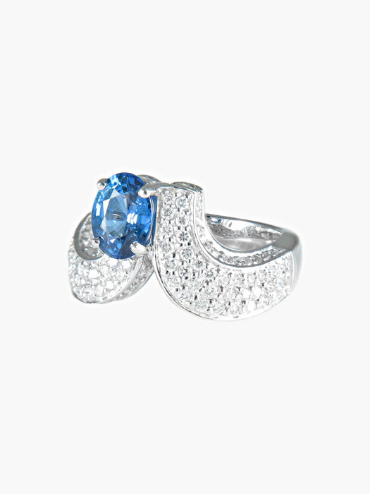 Bague 52 Bague Saphir et Diamants 58 Facettes