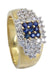 Bague 56 BAGUE PAVAGE SAPHIRS ET DIAMANTS 58 Facettes 057021