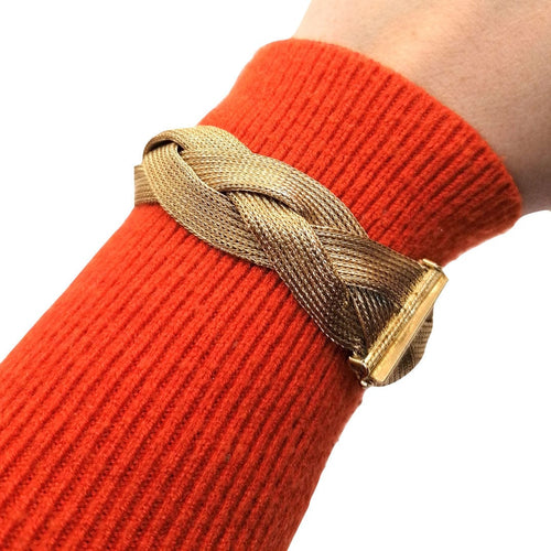 Bracelet Bracelet or jaune tressé 58 Facettes 2137