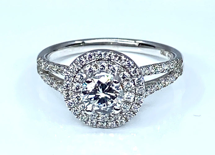 Bague 50 Bague diamant 0,40 carat E VS2 58 Facettes AB262