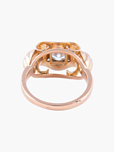 Bague 54.5 Bague Art Déco Or rose 58 Facettes