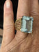 Ring 52 Yellow Gold Aquamarine Ring 58 Facettes 4432 LOT