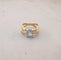 Bague Bague Topaze bleue Or Jaune 58 Facettes AA 1395