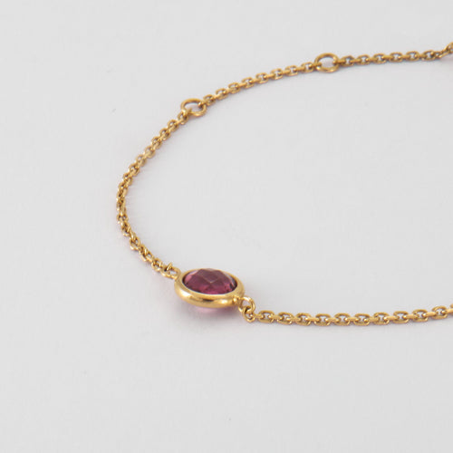 Bracelet Bracelet en Or jaune, pierre violette 58 Facettes