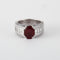 Bague 53 Bague Or Gris Rubis & Diamants 58 Facettes