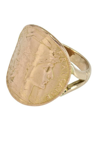 Bague BAGUE PIÈCE 20 FRANCS MARIANNE TUILÉE 58 Facettes 039481