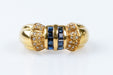 Ring 51 Solid Gold Sapphire Diamond Ring 58 Facettes 111.87942-B3