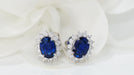 Ceylon Sapphire and Diamond Earrings 58 Facettes 32243