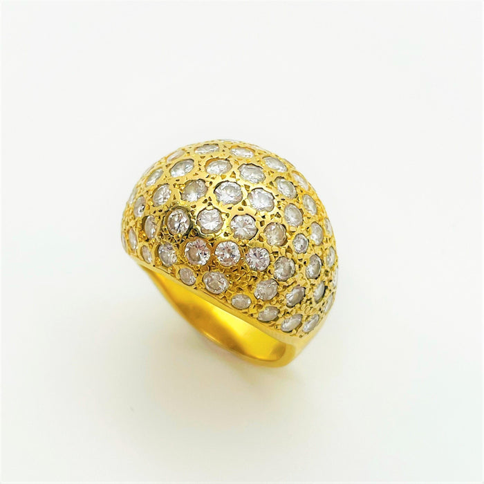 Bague 52 Bague Dôme Or jaune avec Diamants 58 Facettes 20400000584