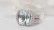 Bague Bague en or blanc aigue-marine et diamants 58 Facettes 31052