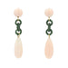 Earrings Coral angel skin and jade earrings 58 Facettes 22-194