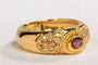 Bague 54 Bague Or jaune Saphir 58 Facettes 00440CN