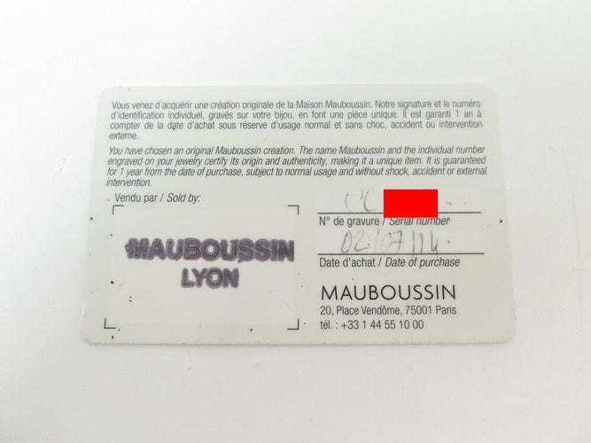 Bague 50 bague MAUBOUSSIN tu es le sel de ma vie t50 or blanc diamants 0.2ct 58 Facettes 252625