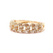 Twisted wedding ring with diamonds in pink gold 58 Facettes