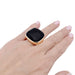 Ring 52 Pomellato “Victoria” ring, pink gold, jet. 58 Facettes 33461