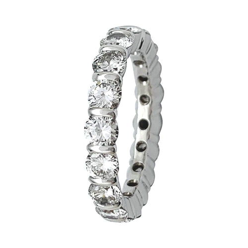 Bague 52 Alliance or blanc et diamants. 58 Facettes 31103