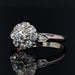Ring 58 Old cut diamond daisy ring 58 Facettes 21-715