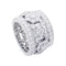 Bague 51 Bague bandeau platine et diamants. 58 Facettes 32754