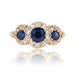 Ring 54 Old sapphire diamond ring 58 Facettes 22-610