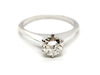 Ring 52 Solitaire Ring White Gold Diamond 58 Facettes 1236775CN