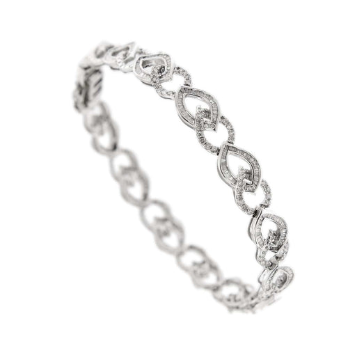Bracelet Bracelet motifs navette diamants 58 Facettes 30428