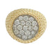 Ring 46 Dome ring in yellow gold, platinum, diamonds. 58 Facettes 31983