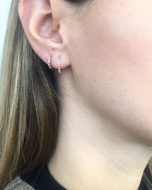 Boucles d'oreilles Boucles d'oreilles mini créoles Diamants 58 Facettes