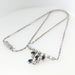 Necklace White gold necklace with diamonds and sapphires 58 Facettes 24336