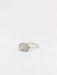 Ring 52 Art-Deco Ring White Gold Platinum Diamonds 58 Facettes J180