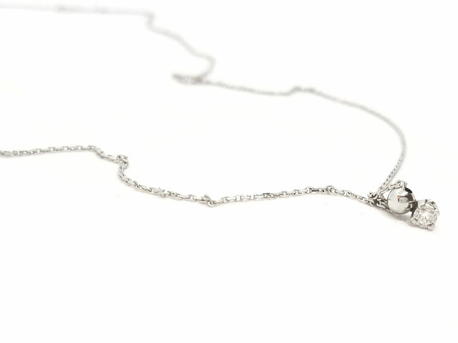 Collier Collier Chaîne + pendentif Or blanc Diamant 58 Facettes 579129RV