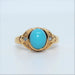 Ring Turquoise and white topaz ring 58 Facettes BAG0071