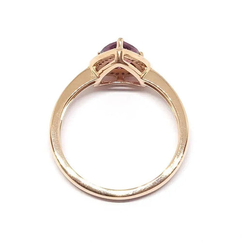 Bague Bague rhodolite diamants or rose 58 Facettes