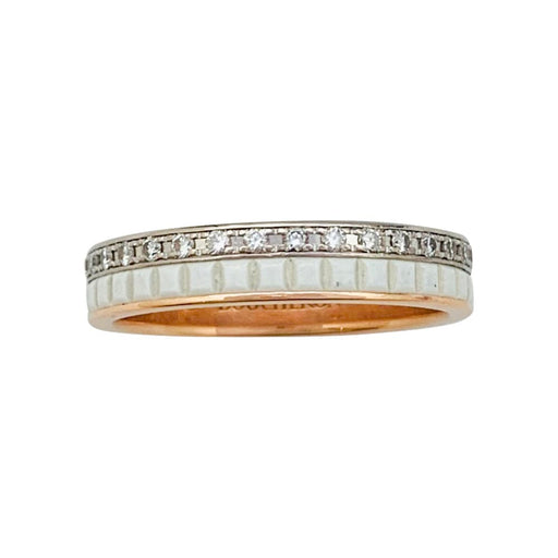 Ring 51 Boucheron ring, “Alliance Quatre White Edition”, two golds, ceramic and diamonds. 58 Facettes 31637