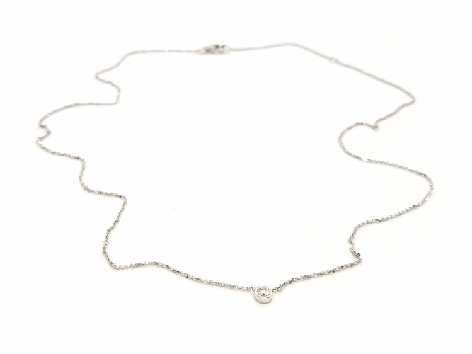 Collier Collier Or blanc Diamant 58 Facettes 578759RV