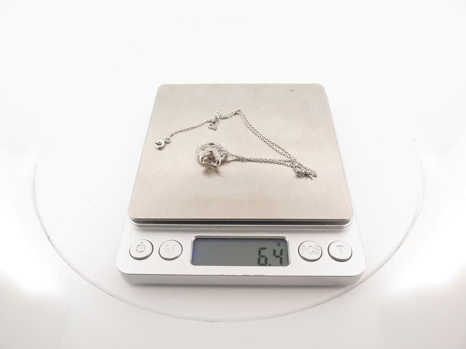 Collier collier CHAUMET pendentif coeur lien 40cm en or blanc 18k diamants 58 Facettes 247053