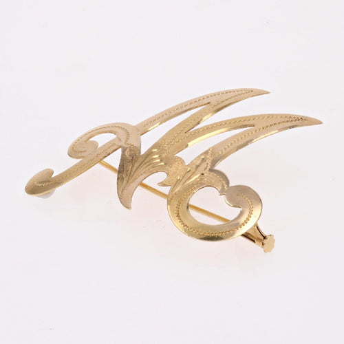 Broche Broche en or lettre M 58 Facettes CVBR48