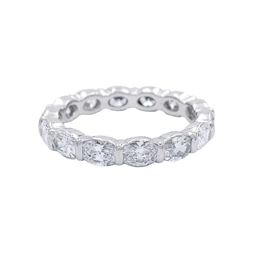 Bague 49 Alliance or blanc et diamants. 58 Facettes 32399