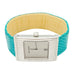 Boucheron watch, “Reflet” model, in steel on leather. 58 Facettes 32057