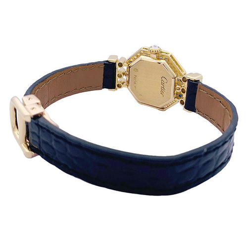 Montre Montre Cartier, "Andine", or jaune, diamants, saphirs. 58 Facettes 33299