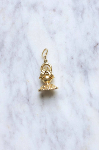 Pendentif Pendentif ancien sceau cachet victorien en or jaune 58 Facettes