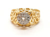 Ring 50 Art Deco Ring Yellow Gold Diamond 58 Facettes 00773CN