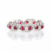 Bracelet Art Deco Platinum Diamonds Natural Ruby Bracelet 58 Facettes 2.16373