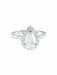 Bague 53.5 Bague diamant poire or blanc 58 Facettes LP72-11-420
