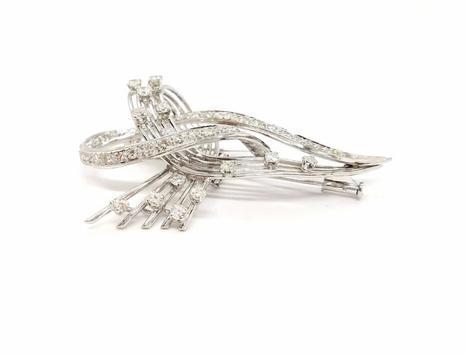 Broche Broche Vintage Or blanc Diamant 58 Facettes 807602CN