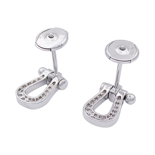 Boucles d'oreilles Boucles d'oreilles Fred, "Force 10", or blanc, diamants. 58 Facettes 33157