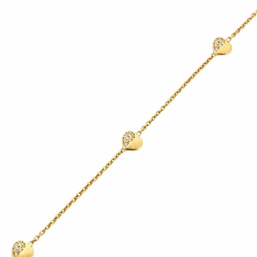 Bracelet Bracelet "Cœur" Or jaune Zircons 58 Facettes BO/230081